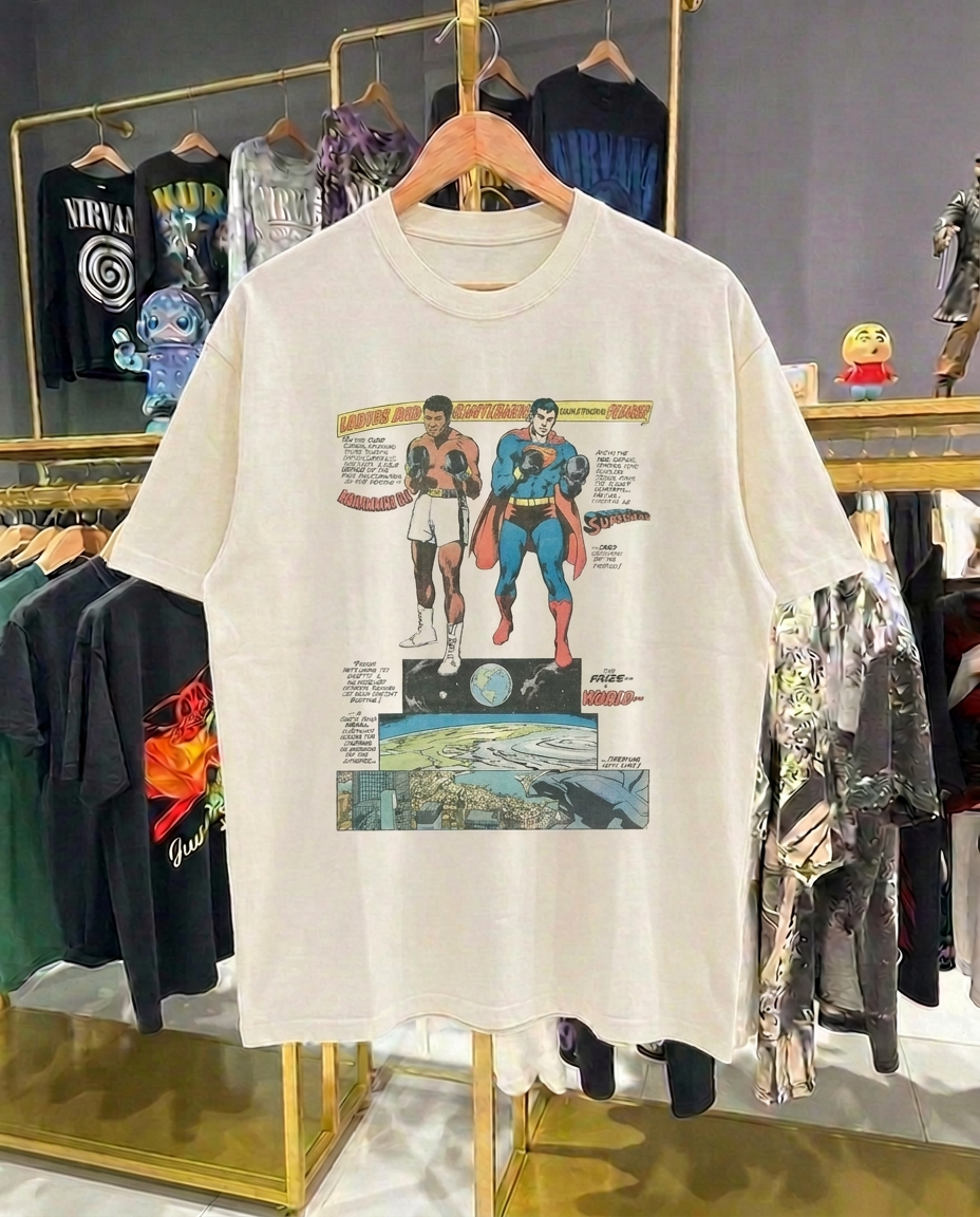 Ali vs Superman White Tee