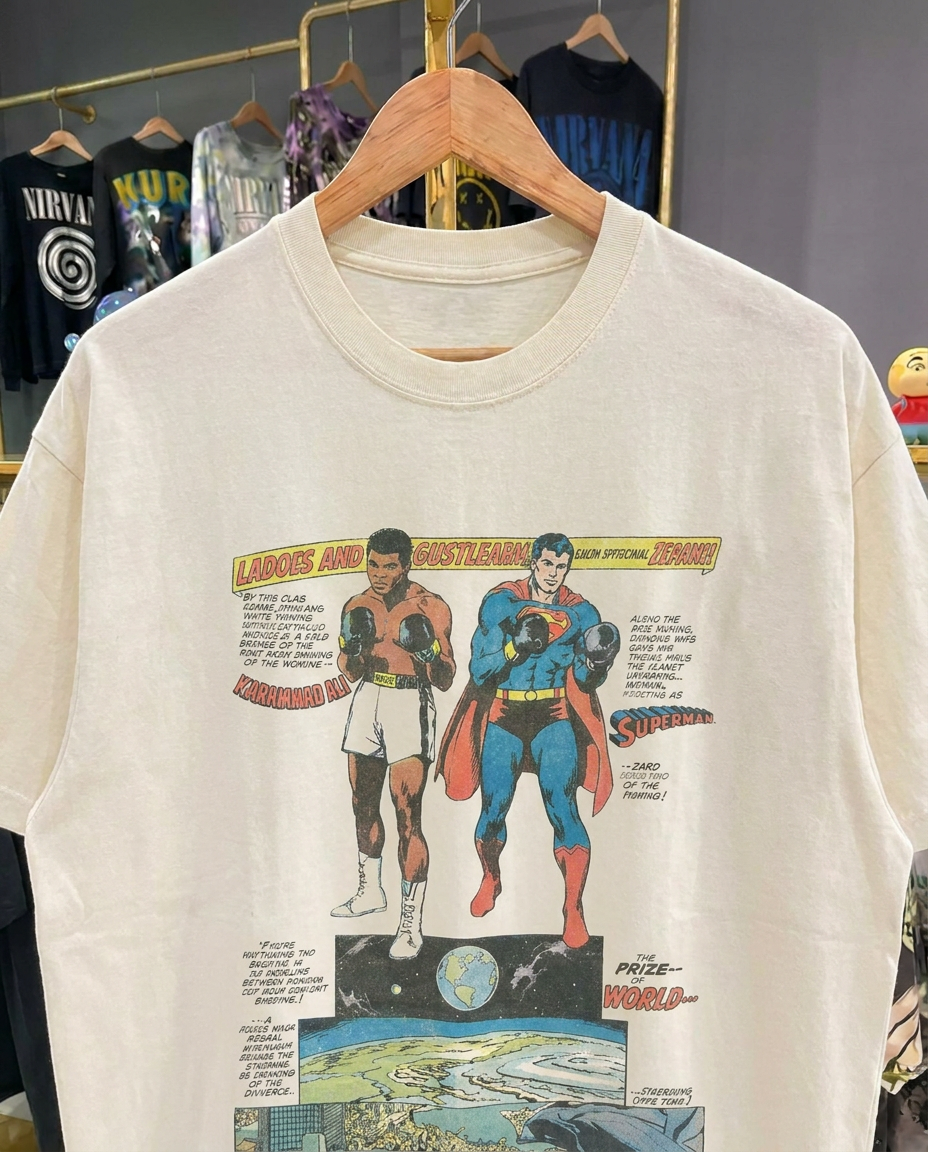Ali vs Superman White Tee
