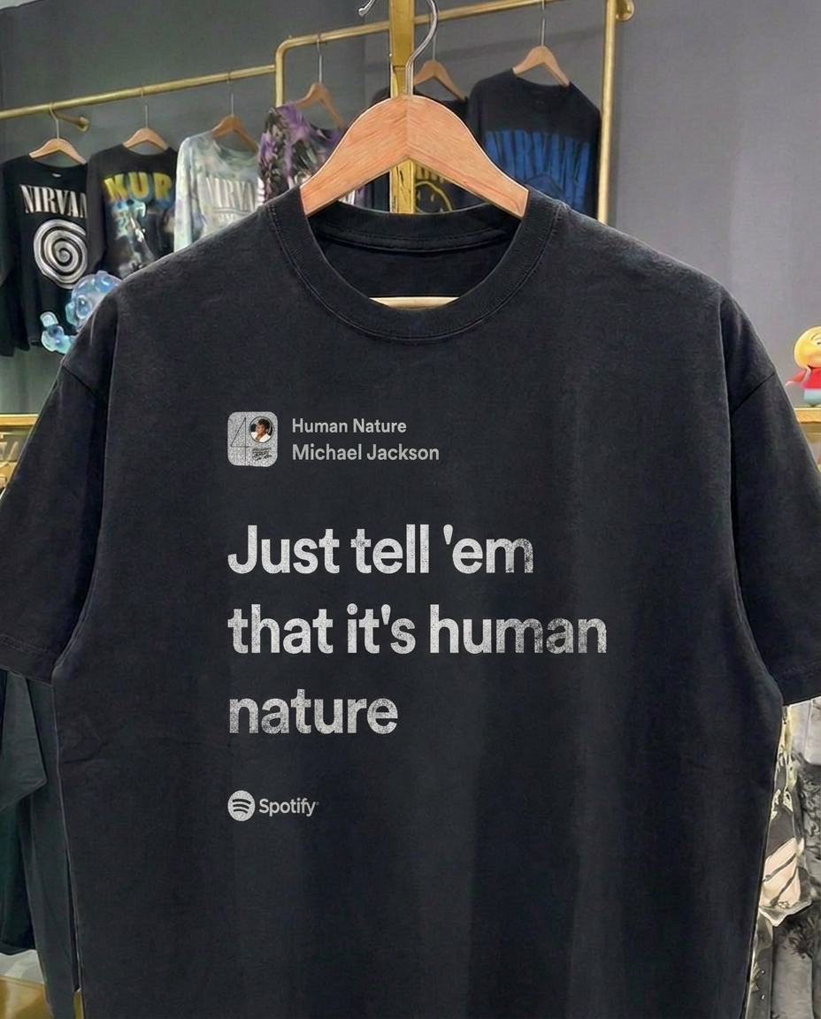 Human Nature - Michael Jackson Black Tee