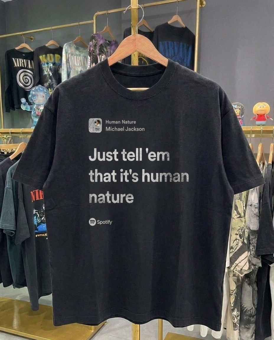 Human Nature - Michael Jackson Black Tee