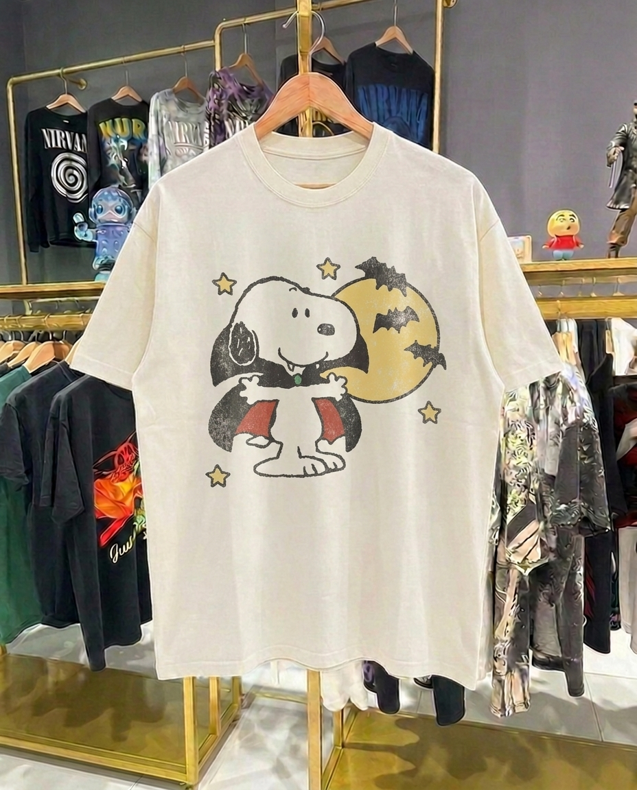 Snoopy Halloween Edition White Tee