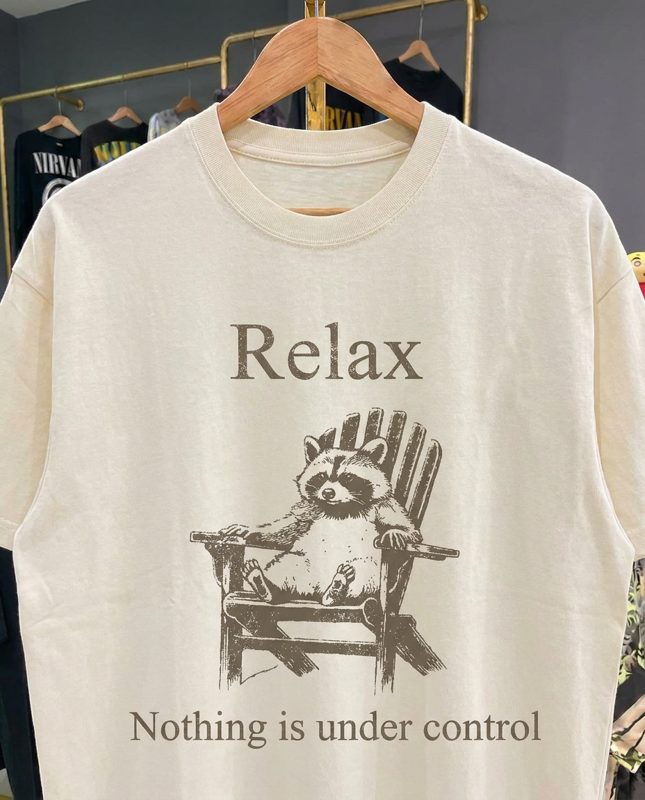 Relax Nothing is in Control White Tee